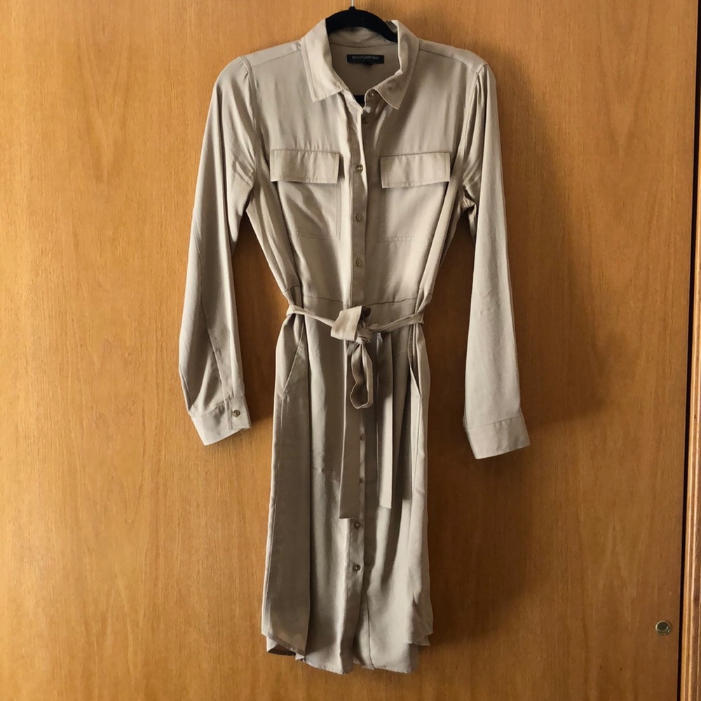 Banana Republic Tan Shirt Dress